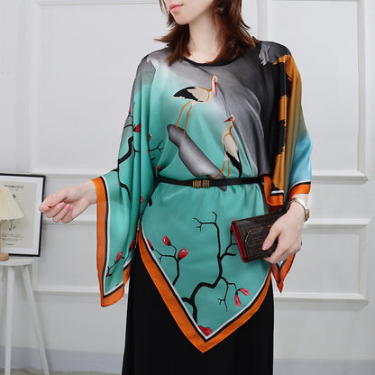 Artificial Silk Pullover Sunscreen Scarf Shawl