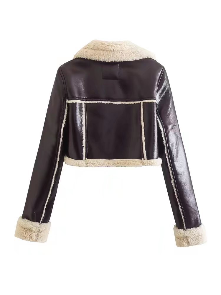 Women's Short Lapel Long Sleeve Slim Fashion Personality Jacket Jacket