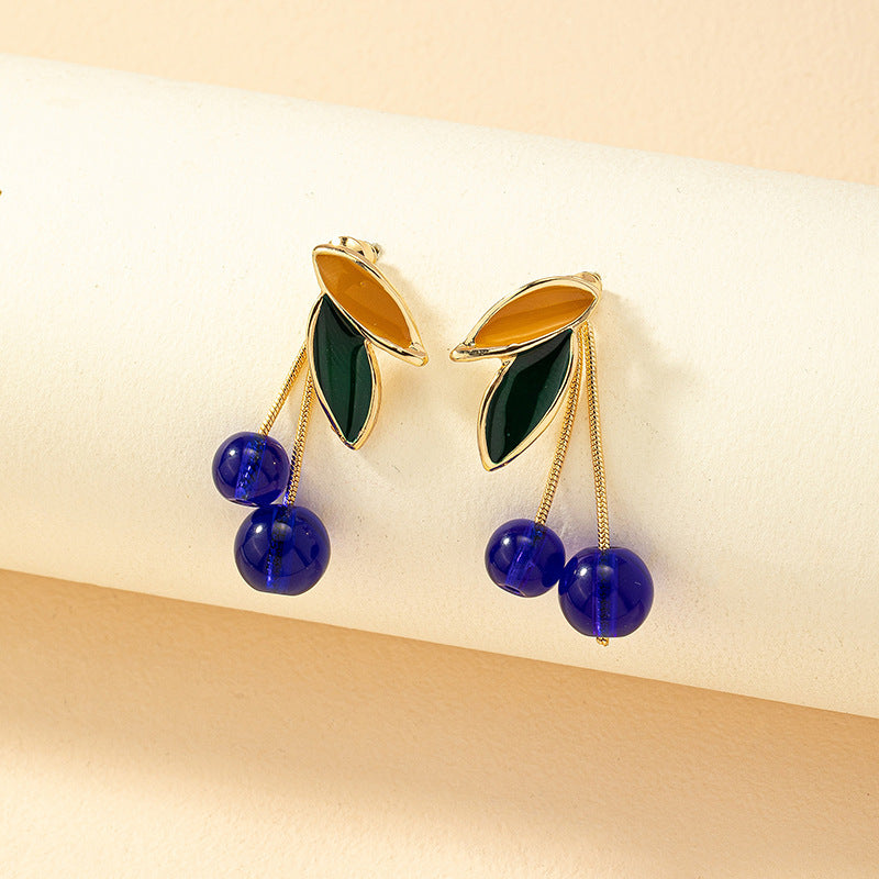 European And American Style Personality, Trend, Fashion  Cherry-shaped Earrings