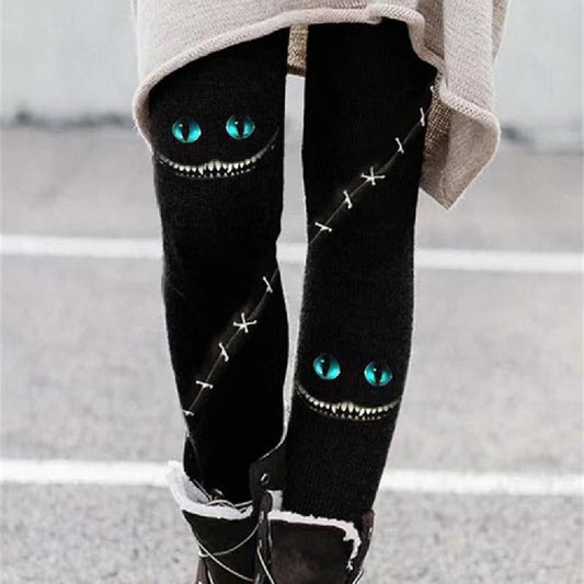 Fashion Pattern Elastic Leggings Trendy Women