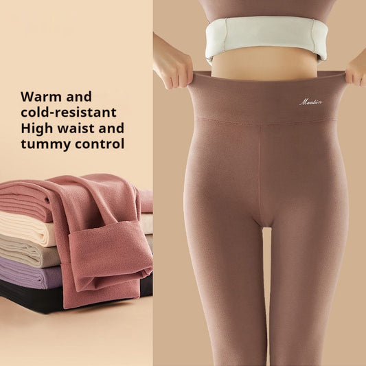 Solid Color High Waist Women's Thermal Underwear Pant