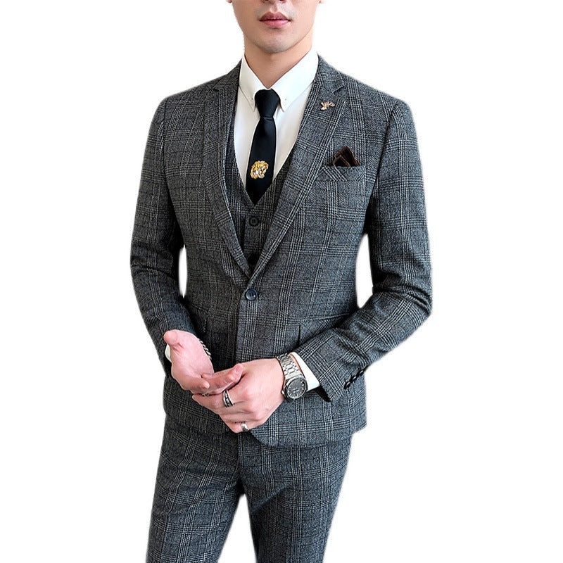 Casual Banquet Dress men new  Suit Three-piece Set