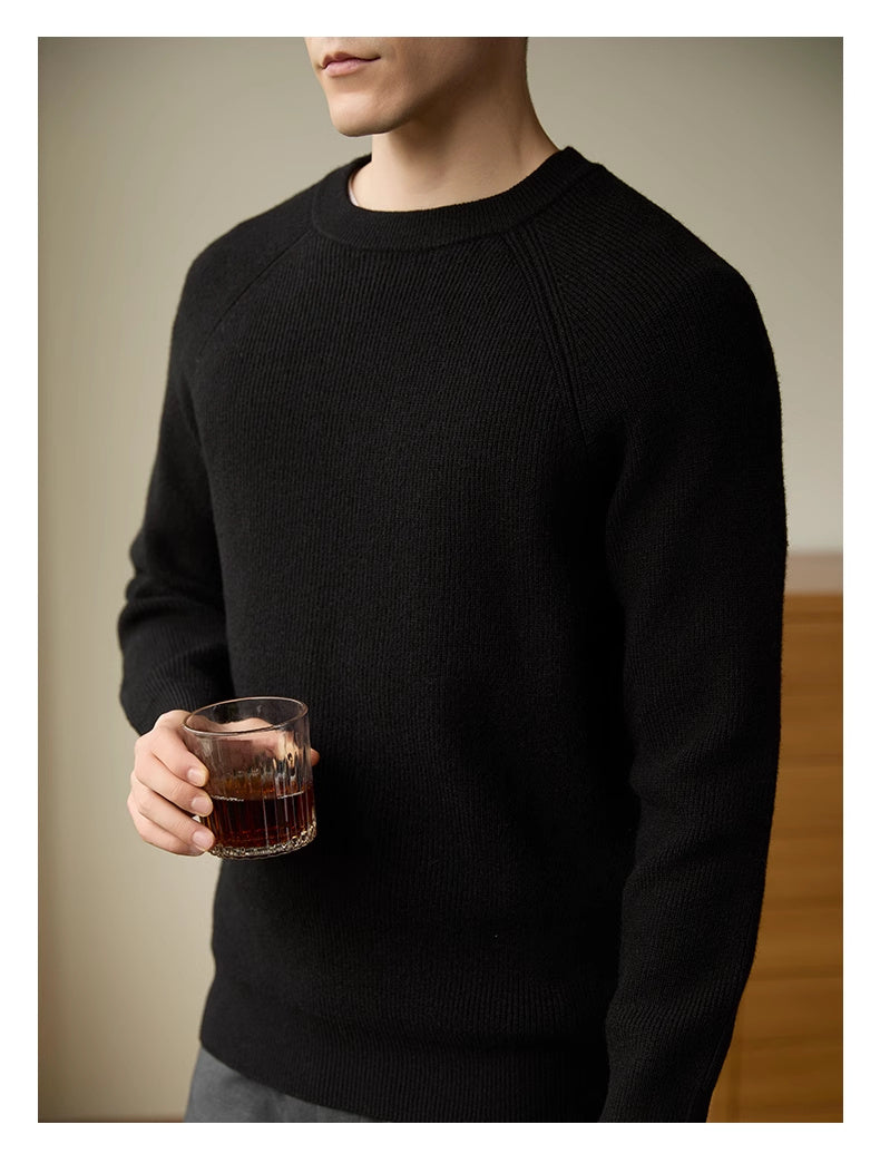 Men's Long Sleeve Warm Leisure Versatile Solid Color Bottoming Shirt