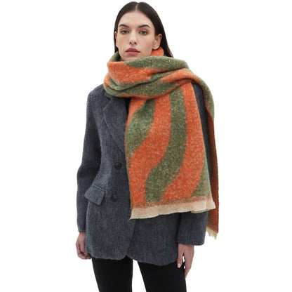 European And American Autumn And Winter Circle Yarn Jacquard Scarf