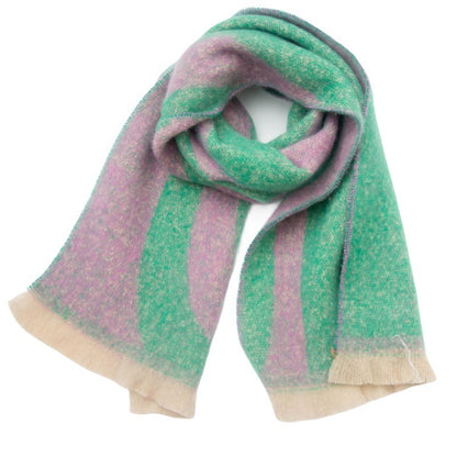 European And American Autumn And Winter Circle Yarn Jacquard Scarf