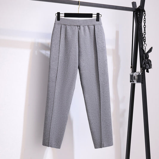 Thin and thick all-match knitted harem pants women harem pants