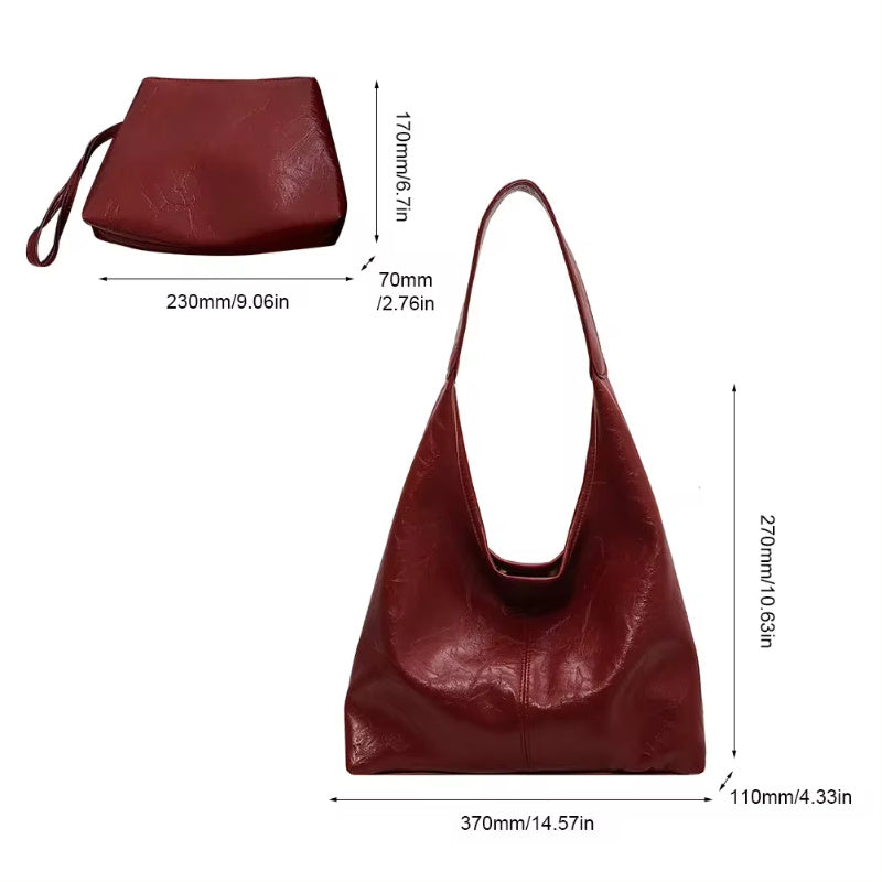 Fashion Womens Shoulder bagVintage Designer Large Capacity Casual Tote Bag Autumn And Winter Fashion Handbag