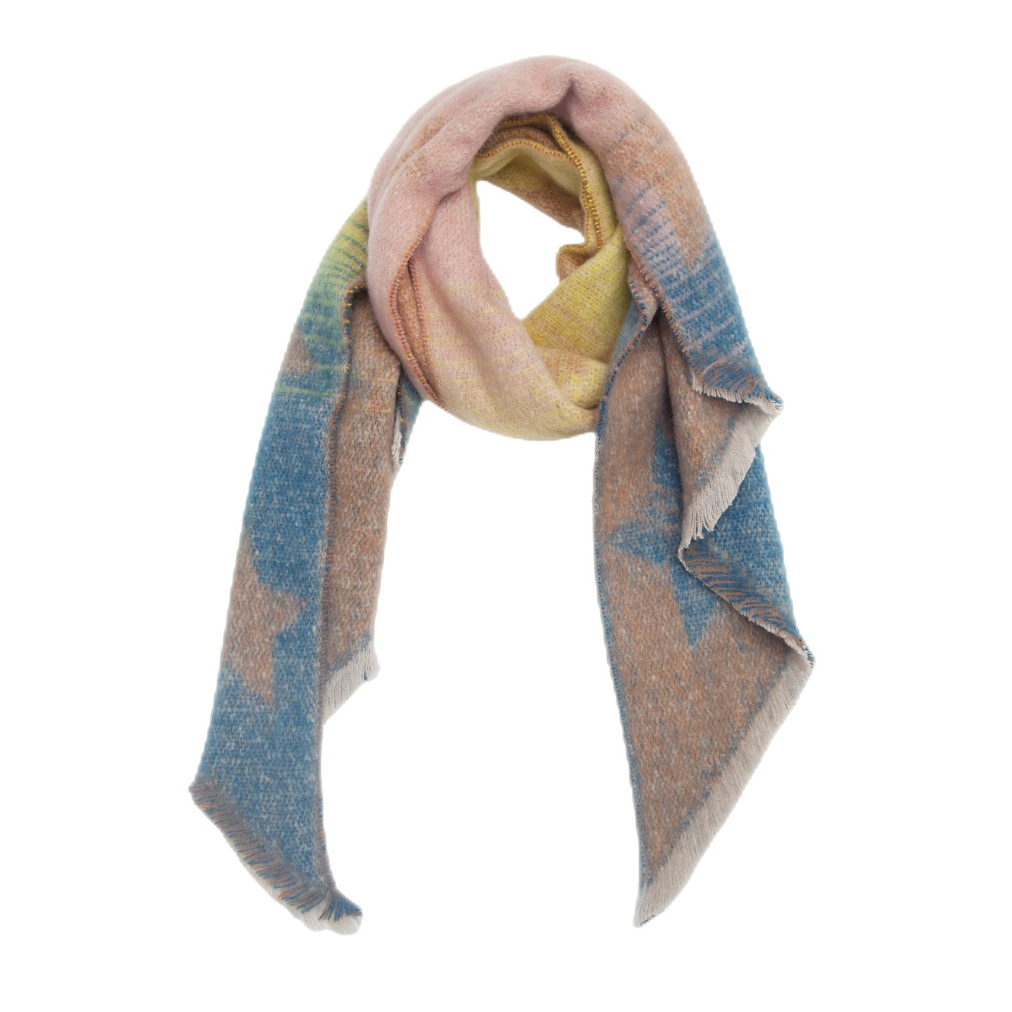 European And American Yarn Rhombus Twill Scarf