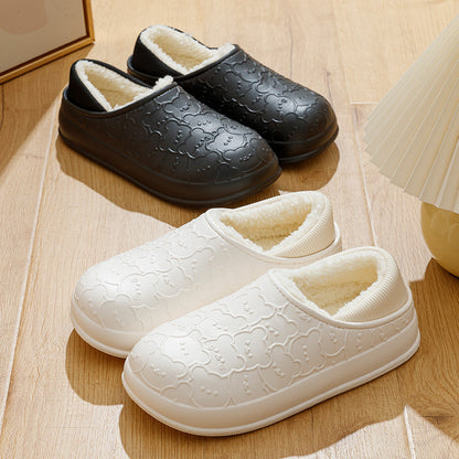 Indoor Home Thermal Waterproof Platform Cotton Shoes Women