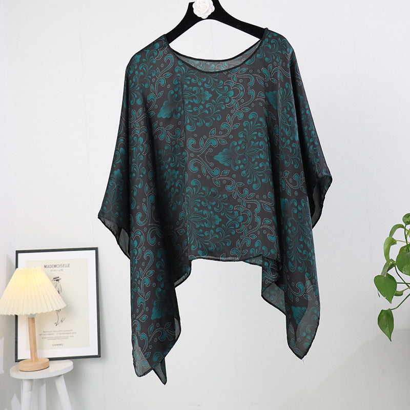 Artificial Silk Pullover Sunscreen Scarf Shawl