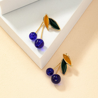 European And American Style Personality, Trend, Fashion  Cherry-shaped Earrings