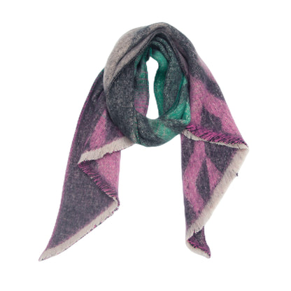 European And American Yarn Rhombus Twill Scarf