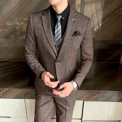 Casual Banquet Dress men new  Suit Three-piece Set