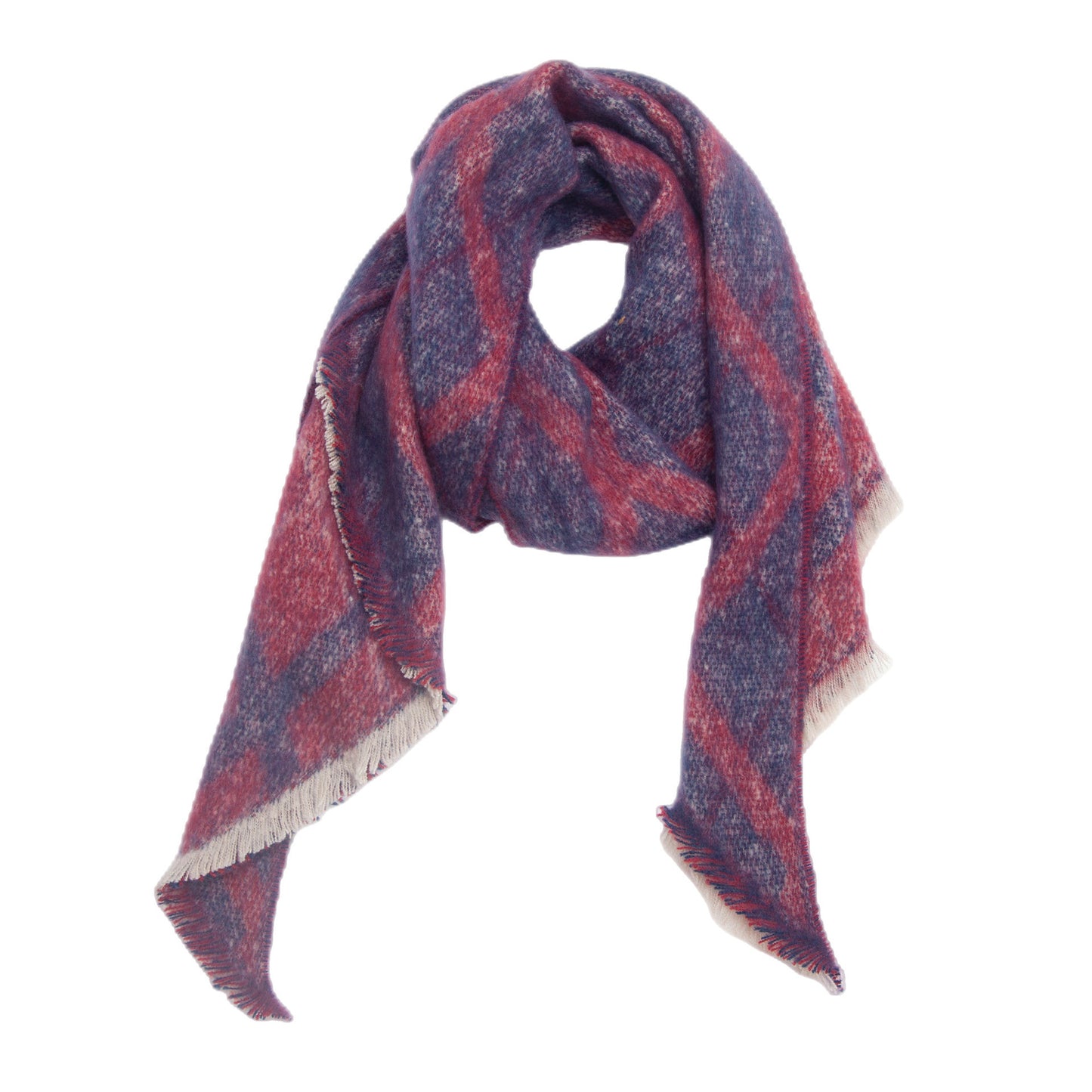 European And American Yarn Rhombus Twill Scarf