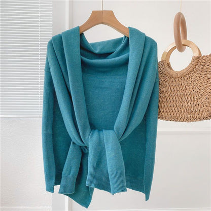 Cashmere Shawl Outer Match Knitted Thick Warm