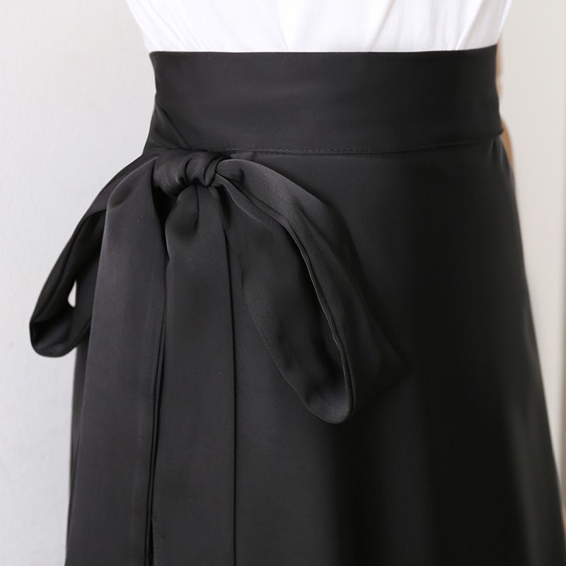 Bow Bandage One-piece Draping Skirt For Women