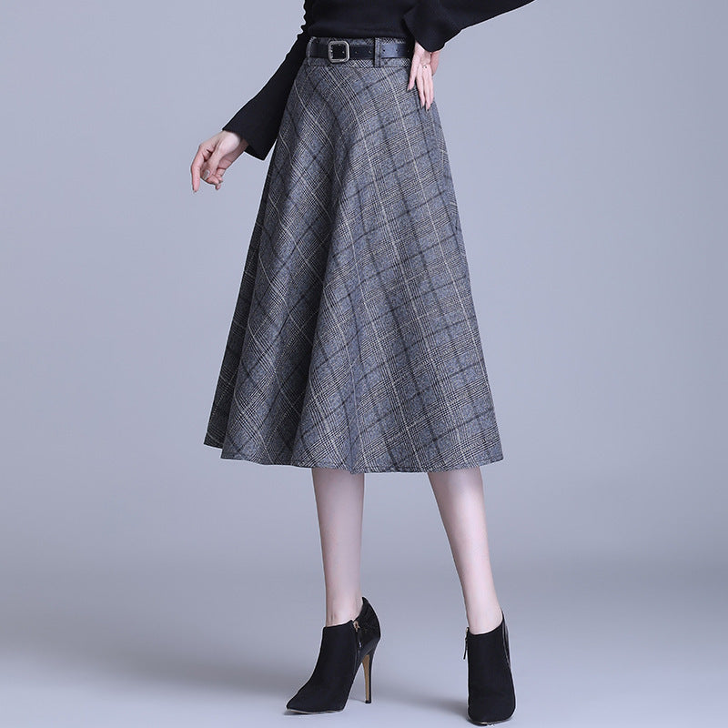 Spring And Autumn New Women's High Waist Loose Large A-line Skirt Umbrella Skirt