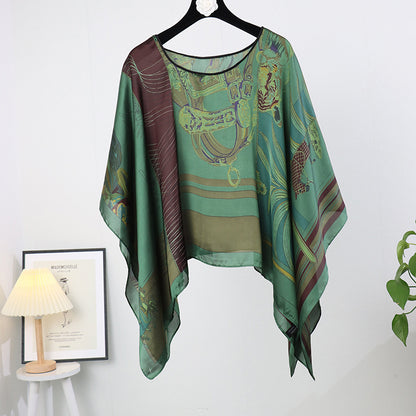 Artificial Silk Pullover Sunscreen Scarf Shawl