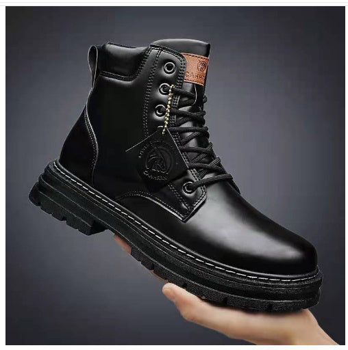 Mens Casual Biker High Top Martin Boots