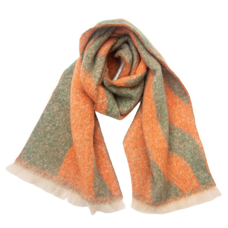 European And American Autumn And Winter Circle Yarn Jacquard Scarf