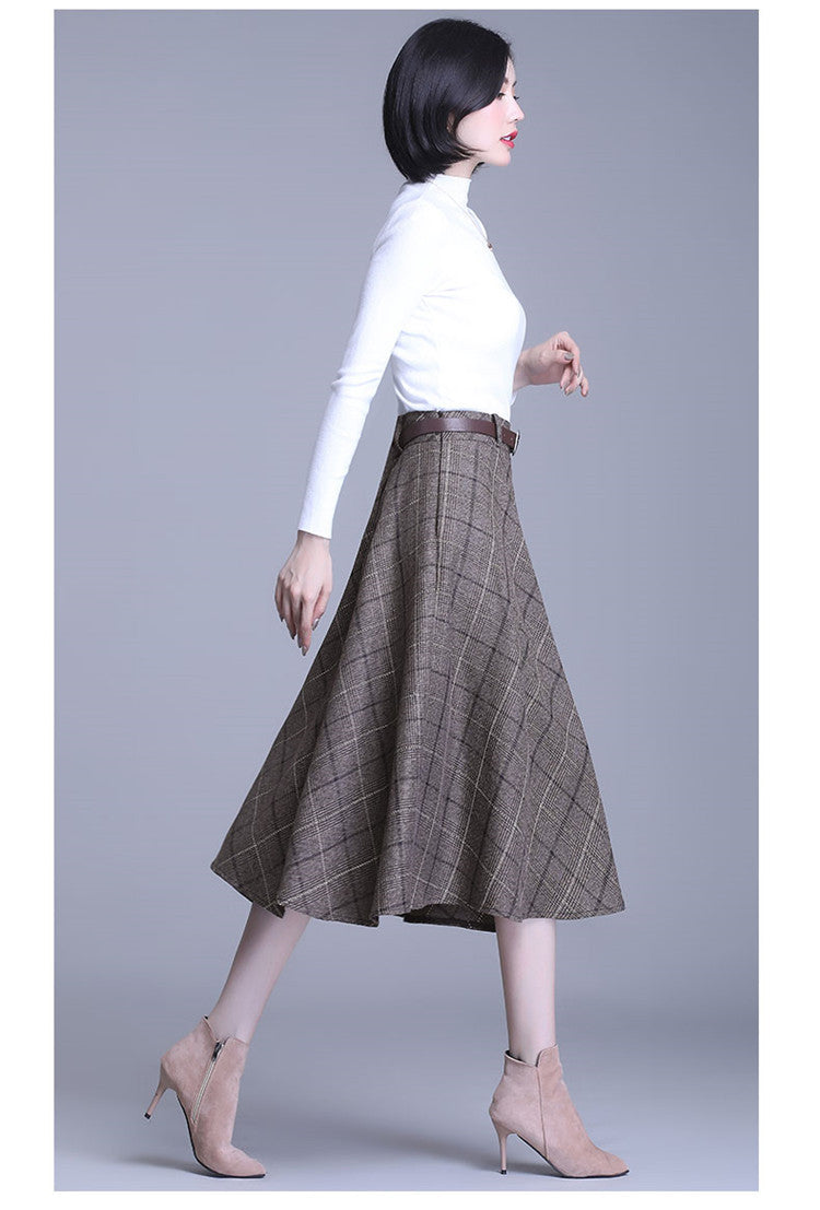 Spring And Autumn New Women's High Waist Loose Large A-line Skirt Umbrella Skirt