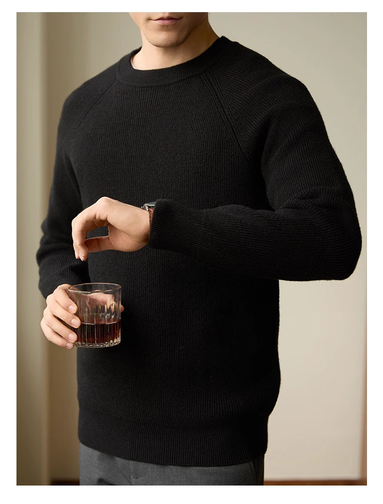 Men's Long Sleeve Warm Leisure Versatile Solid Color Bottoming Shirt