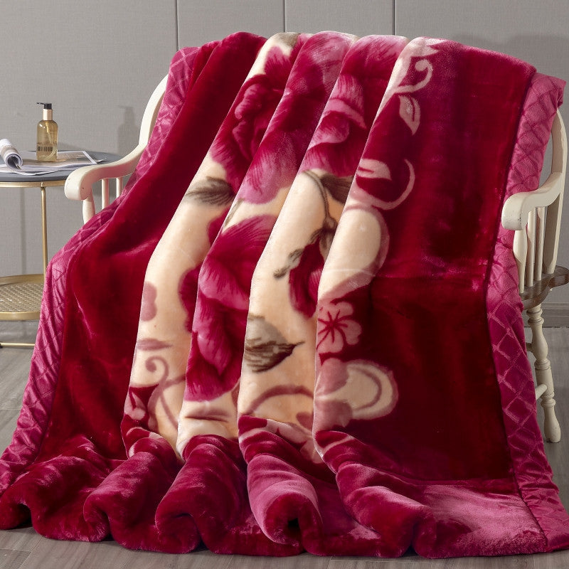 Blanket Quilt Winter Double Sided Warmth Extra Thick Flannel