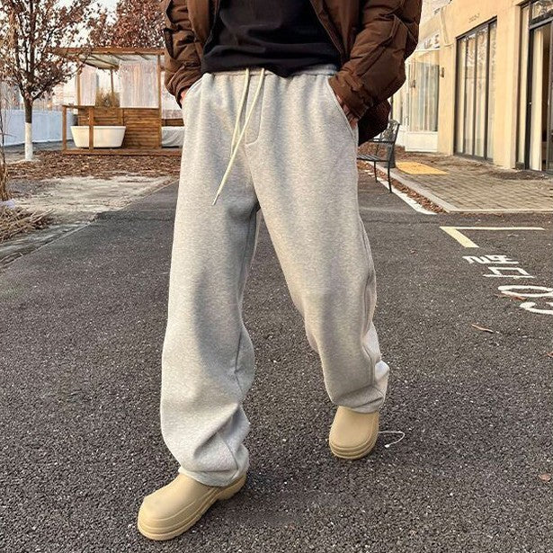 American Retro Casual Sweatpants Men's Elastic Waist Loose