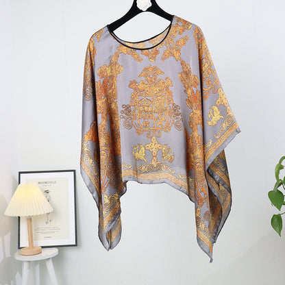 Artificial Silk Pullover Sunscreen Scarf Shawl