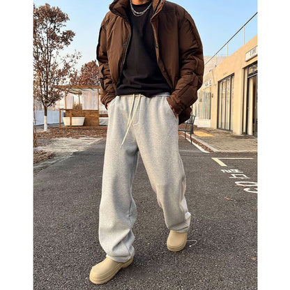 American Retro Casual Sweatpants Men's Elastic Waist Loose