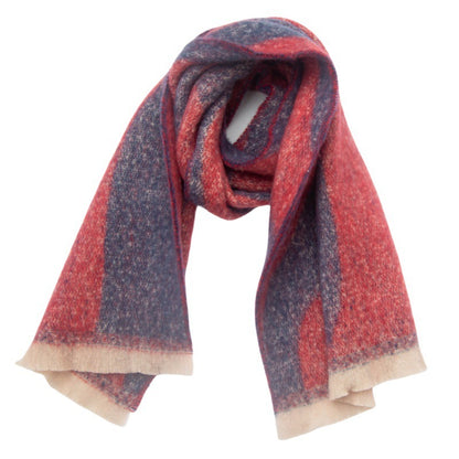 European And American Autumn And Winter Circle Yarn Jacquard Scarf